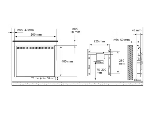 Lämmitin Ensto TASO3-BT 350W 40x50cm