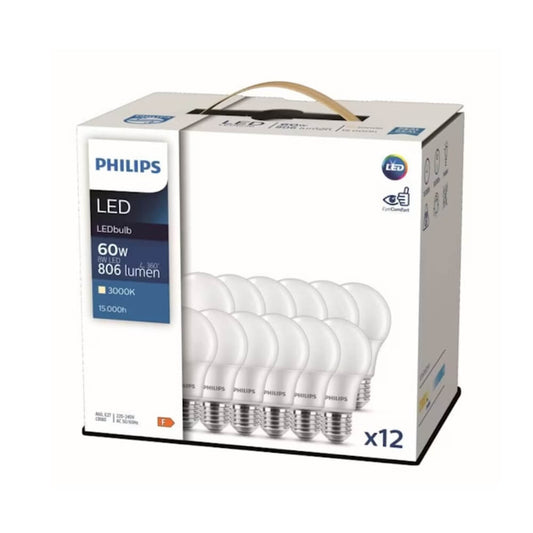 Led-lamppu Philips LEDbulb, E27, 3000K, 8W, 806lm, 12kpl