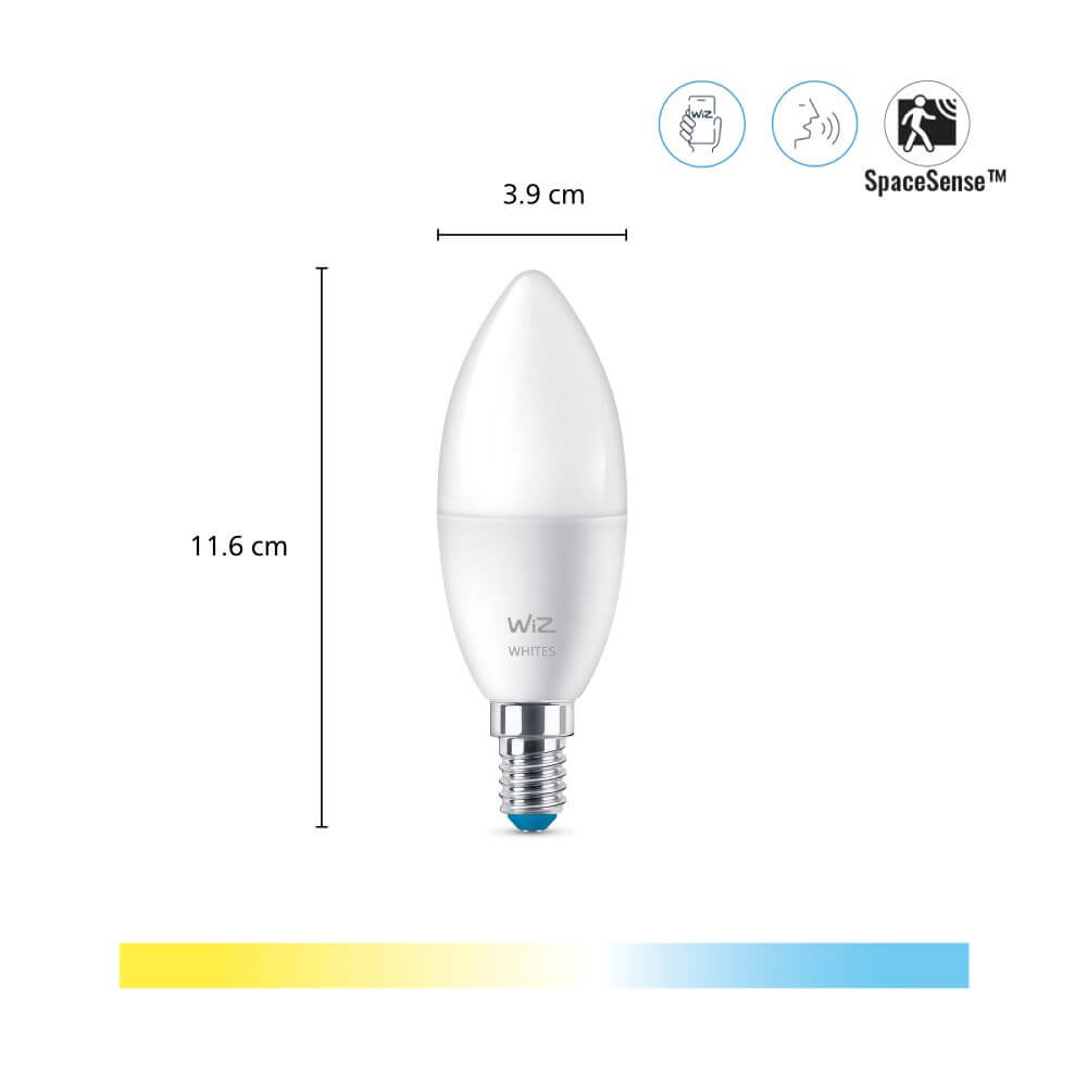 WiZ LED-älylamppu, E14, 470lm, WiFi, Tunable white