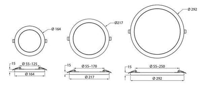 Alasvalo Airam Cio, 12W, 1000lm, IP20, Ø217*15mm