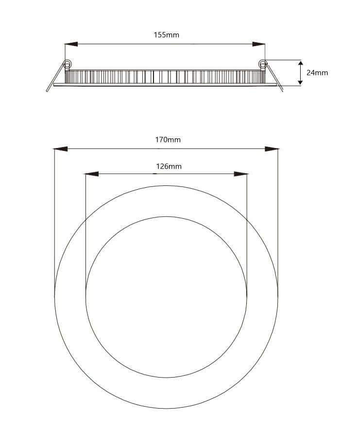 Alasvalo Jupeled Core Dim 12W, IP44, himmennettävä, Ø170*24mm