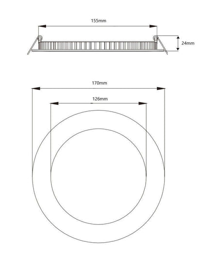 Alasvalo Jupeled Core Dim 12W, IP44, himmennettävä, Ø170*24mm