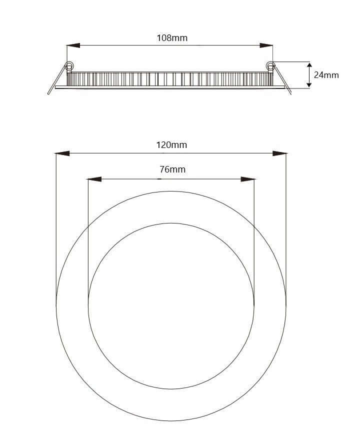 Alasvalo Jupeled Core Dim 12W, IP44, himmennettävä, Ø170*24mm